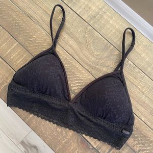 Calvin Klein black lace bralette size M